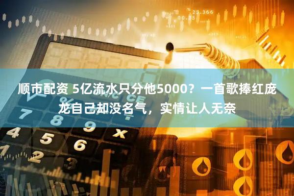 顺市配资 5亿流水只分他5000？一首歌捧红庞龙自己却没名气，实情让人无奈