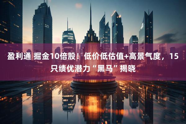 盈利通 掘金10倍股！低价低估值+高景气度，15只绩优潜力“黑马”揭晓